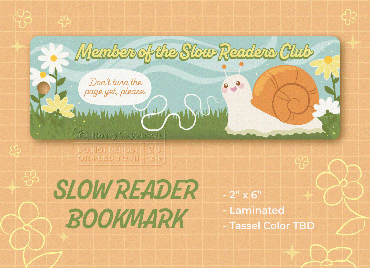 Slow Readers Club Bookmark