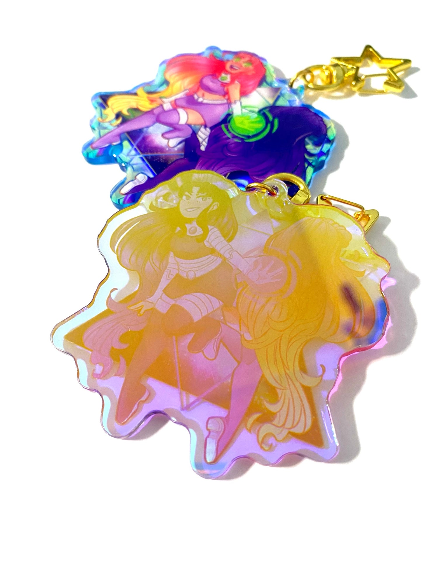 Starfire & Blackfire Holo Charm