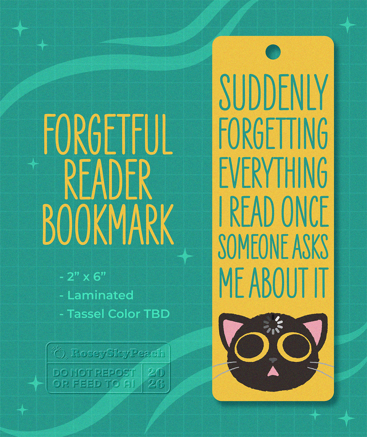 Forgetful Reader Bookmark