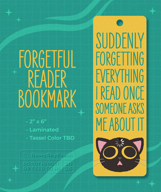 Forgetful Reader Bookmark