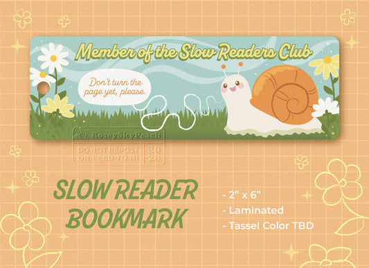 Slow Readers Club Bookmark
