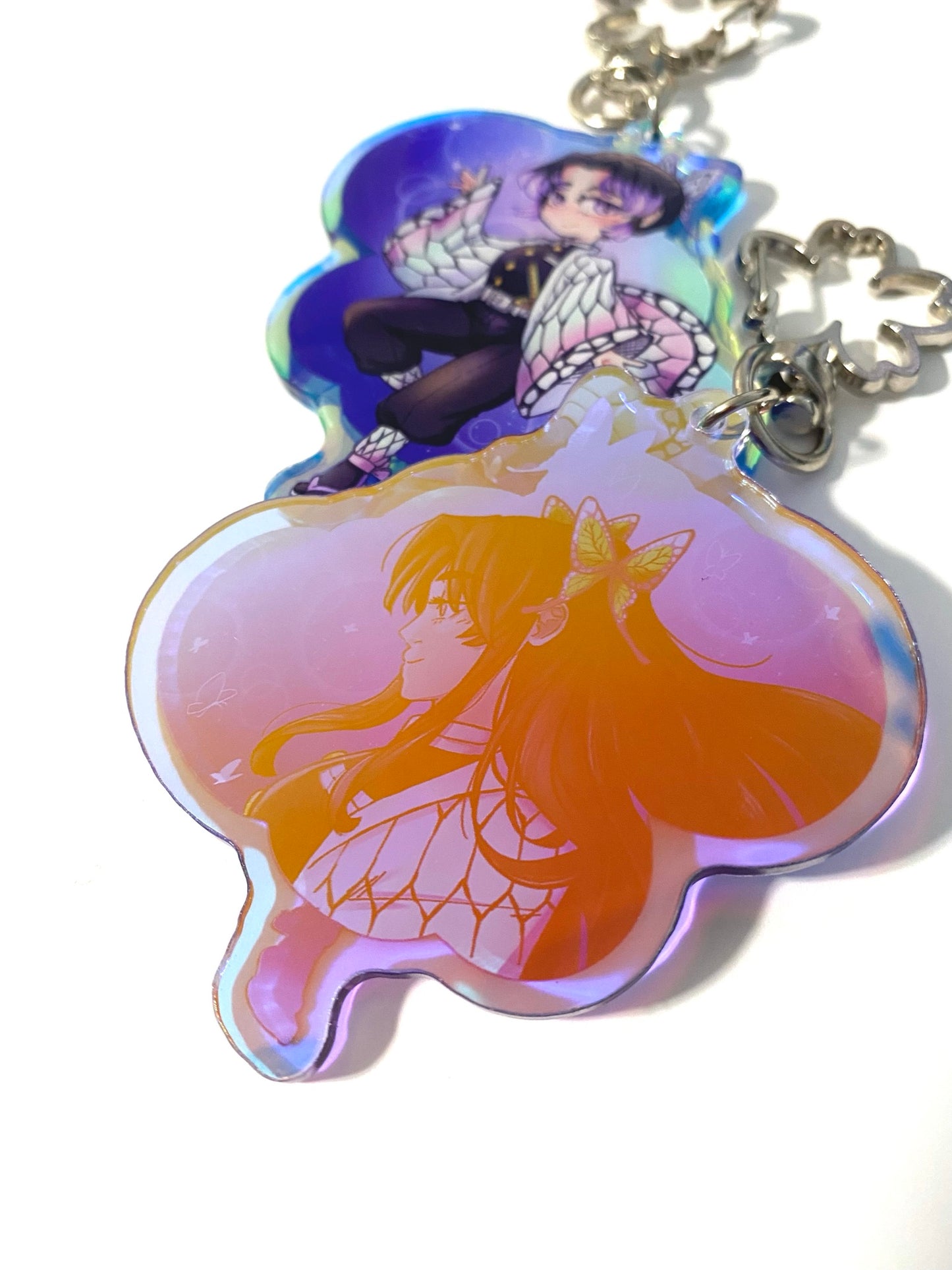 Butterfly Anime Girl Holo Charm